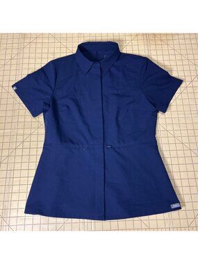 Figs Technical Collection Navy Scrub Top S Short Sleeve